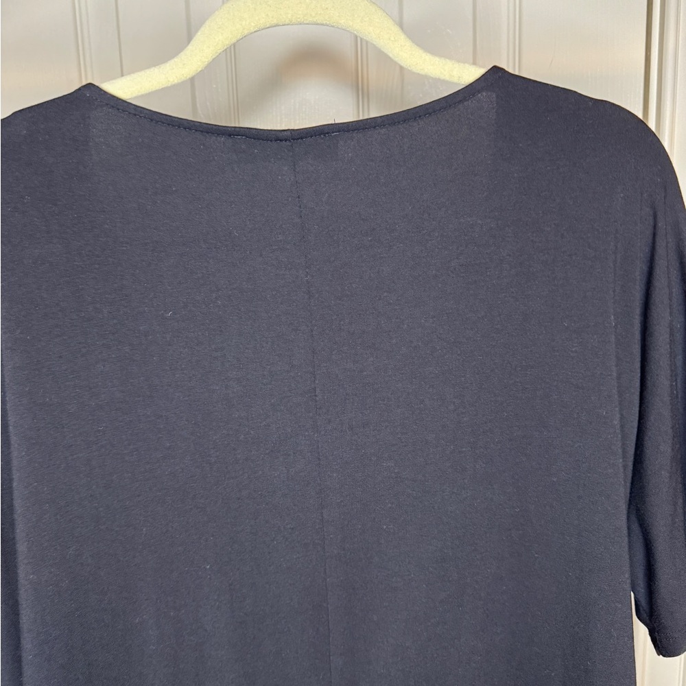 August Silk black short sleeve top women size X-Large - Picture 8 of 8